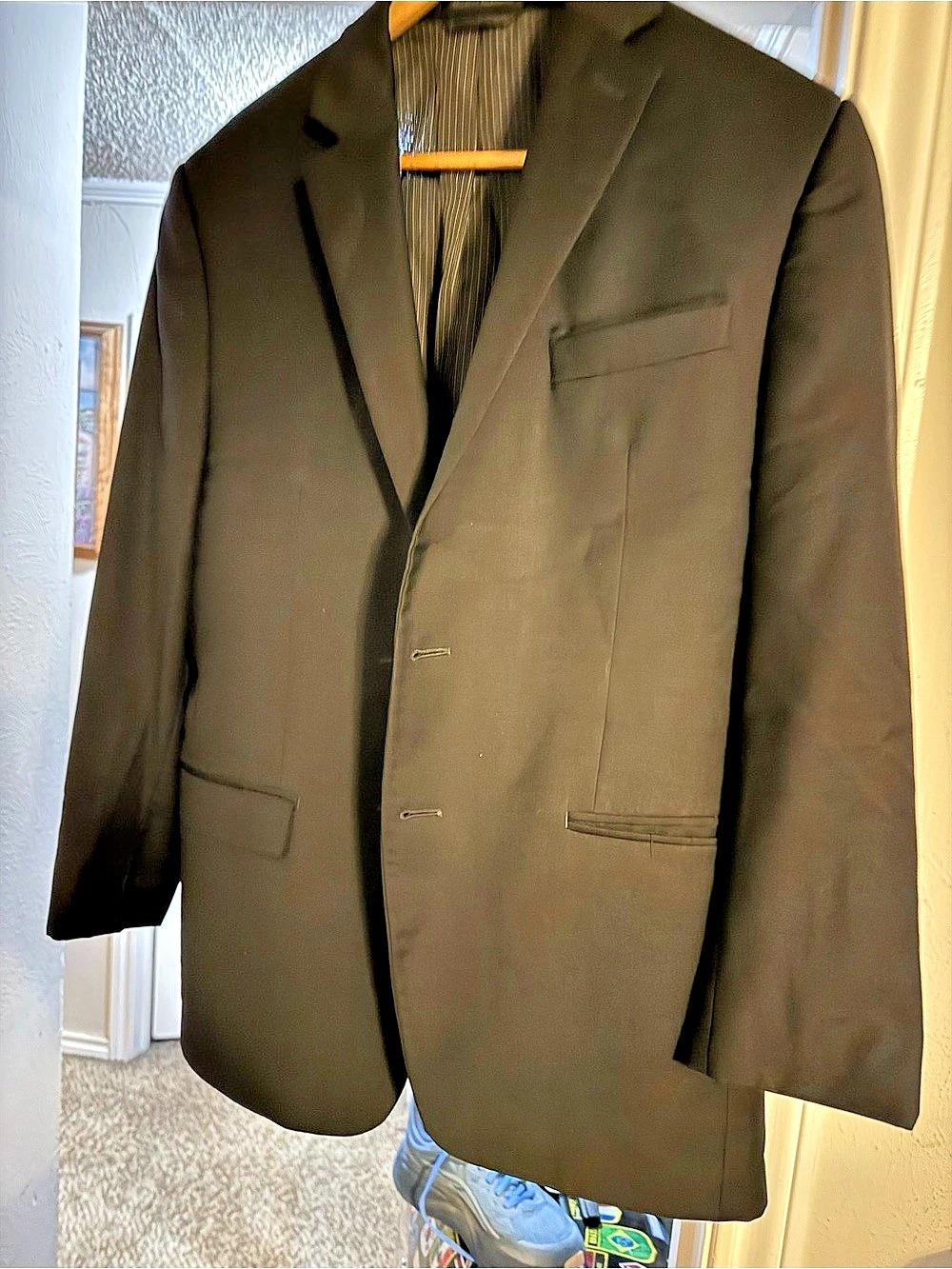Calvin Klein Slim Fit Suit Jacket Men's Black Size 38R Like New